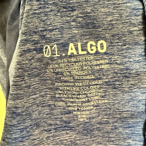 Men's 01.ALGO UV SPF 40 Moisture Wicking Performance Shirt LS Blue XL lot of 2 - Picture 10 of 10